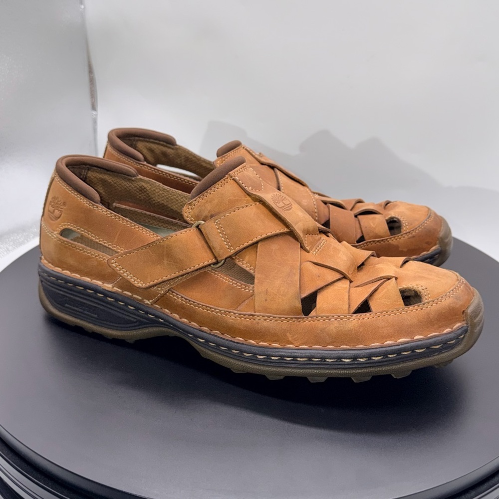 Timberland Fisherman Sandal Genuine Leather Mens Size 11 - Picture 6 of 7